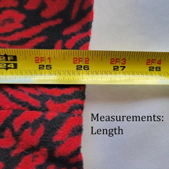 FOCUS 2000 Red/Black Women’s Fall Animal Print Poncho (Size: S/M) - Picture 3 of 16